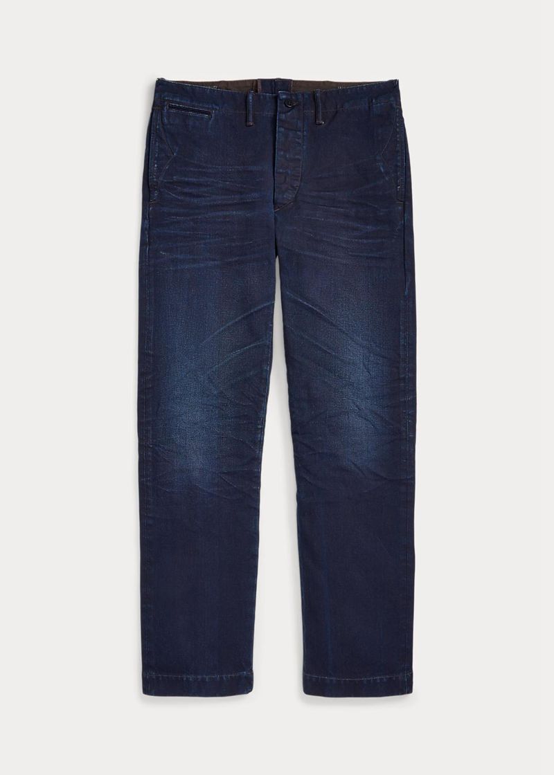 Pantalones RRL Hombre Officer Indigo Bedford Cord Chile Azul Marino YOQTN-2869